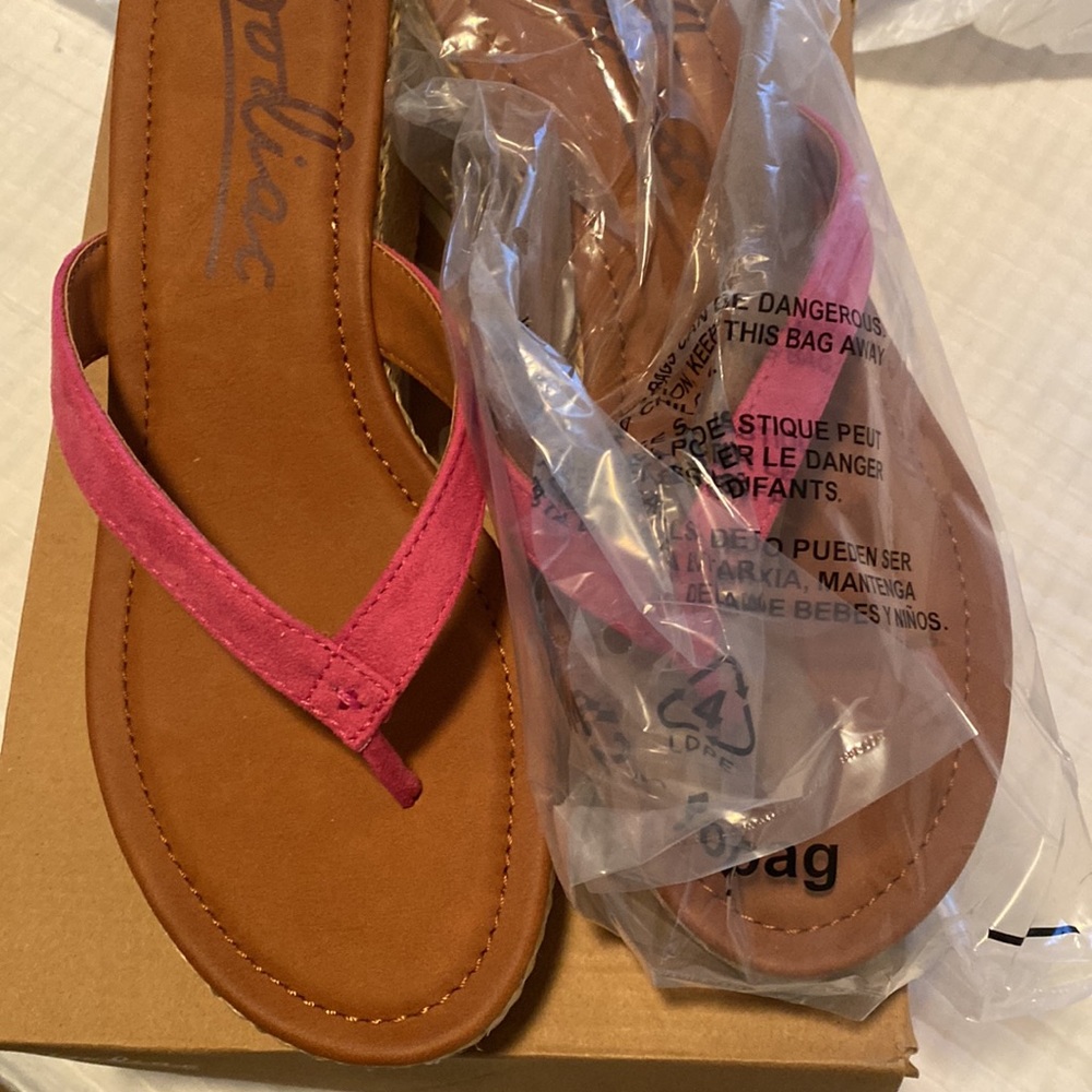 Zodiac espadrille platform flip flops